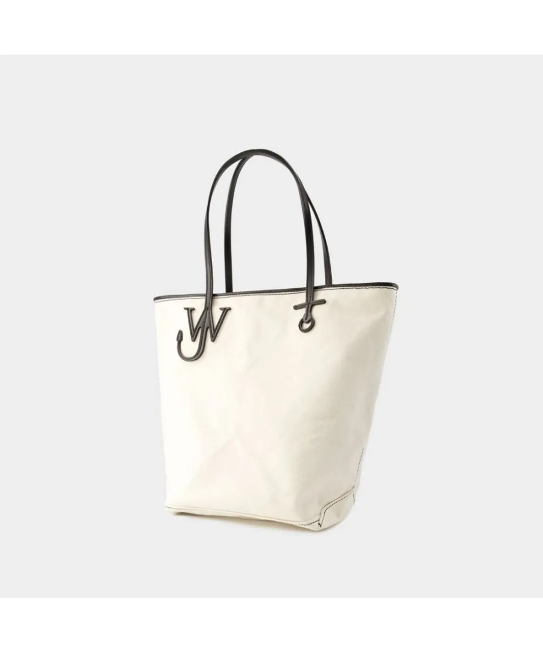 J.W.Anderson Unisex Anchor Tall Tote Bag - J.W. Anderson - Canvas - Ivory/Black - Beige Canvas (archived) - One Size