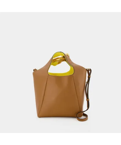 J.W.Anderson Unisex Chain Link Shopper Bag - J.W. Anderson - Pecan/Yellow - Leather - Brown Leather (archived) - One Size