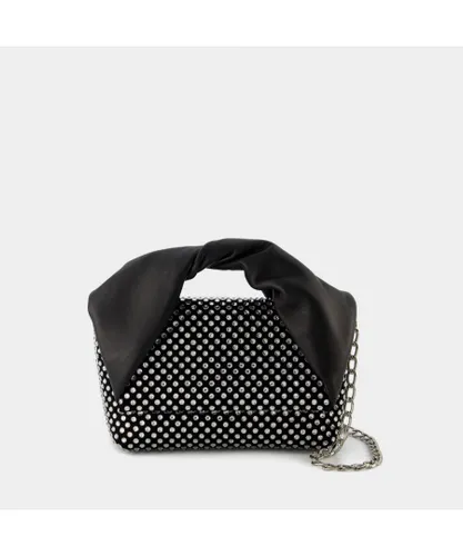 J.W.Anderson Unisex Crystal Midi Twister Hobo Bag - J.W. Anderson - Black - Leather Leather (archived) - One Size