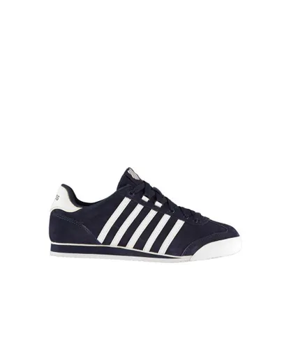 K-Swiss Mens Hoke Trainers in Navy-White Leather