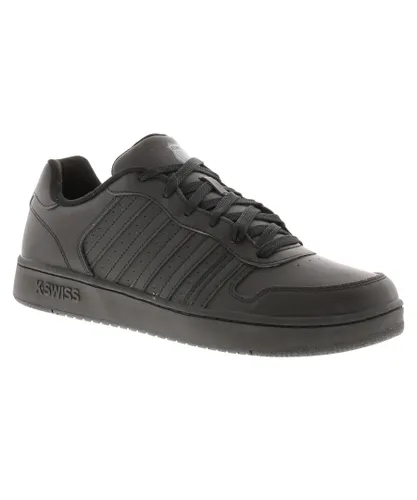 K-Swiss Mens Trainers Court Palisades Leather Lace Up black Leather (archived)