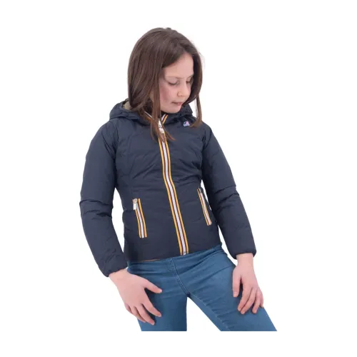 K-Way , Agile Reversible Down Jacket ,Blue female, Sizes: