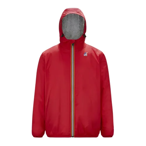 K-Way , Claude Orsetto Red Rain Jacket ,Red male, Sizes: