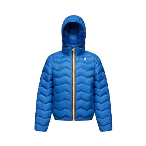 K-Way , Eco Warm Wave Quilted Jacket ,Blue male, Sizes:
