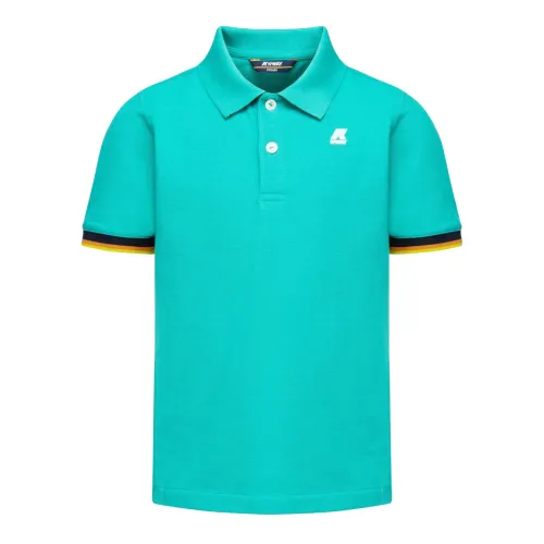 K-Way , Green Polo Shirt with Logo Detail ,Green male, Sizes: