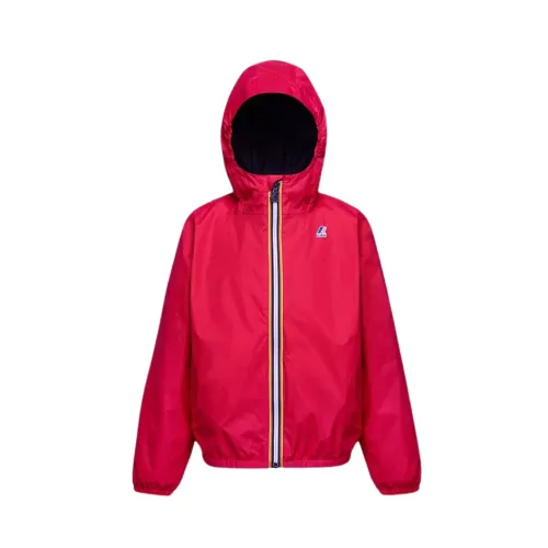 K-Way , Lightweight Waterproof Windbreaker Jacket ,Red female, Sizes: