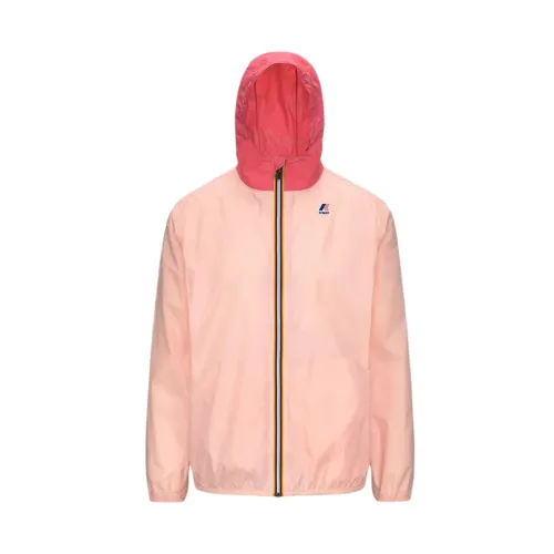 K-Way , Lightweight Waterproof Windproof Breathable Jacket ,Pink female, Sizes: