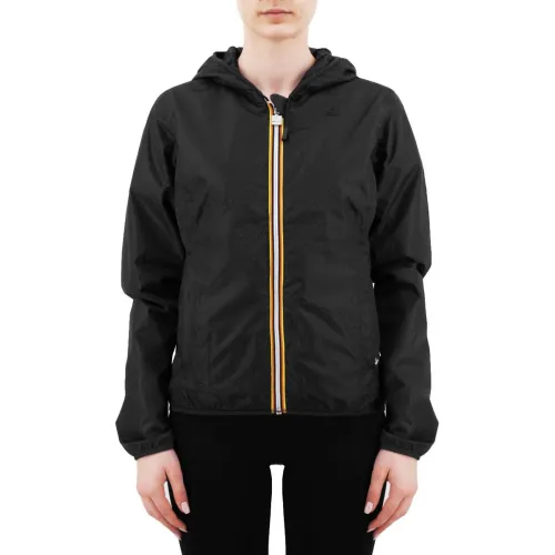 K-Way , Lily Double Fashionable Zip Hoodie ,Black female, Sizes: