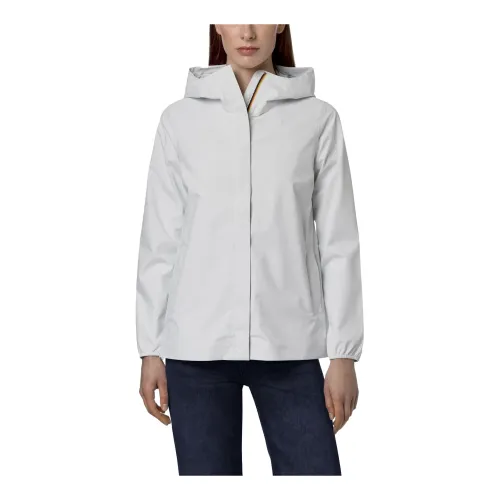 K-Way , Marguerite Eco Stretch Dot Jacket ,Gray female, Sizes: