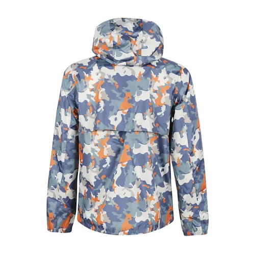 K-Way , Outdoor Camouflage Hooded Jacket ,Multicolor male, Sizes: