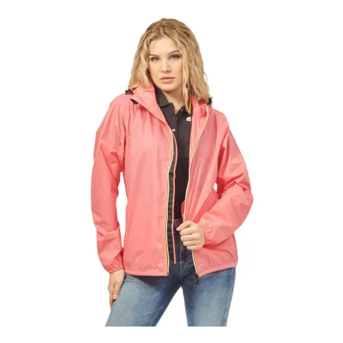K-Way , Pink Packable Waterproof Windbreaker ,Pink female, Sizes: