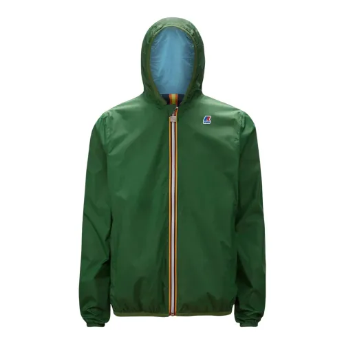 K-Way , Reversible Green Coat for Kids ,Green male, Sizes: