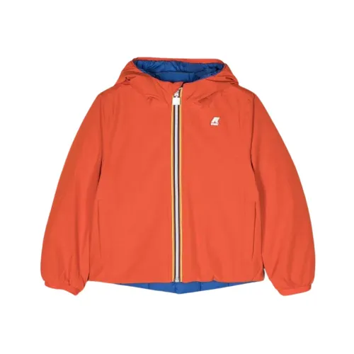 K-Way , Reversible Short Down Jacket ,Orange male, Sizes: