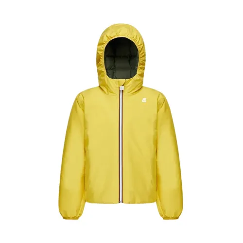 K-Way , Reversible Short Down Jacket ,Yellow male, Sizes: