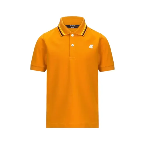 K-Way , Striped Jude Polo Shirt ,Orange male, Sizes: