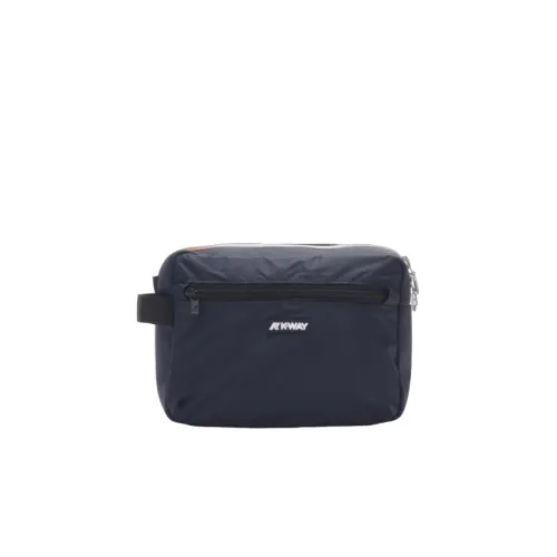 K-Way , Stylish Men`s Toilet Bag with Multifunctional Compartments ,Blue male, Sizes: ONE SIZE