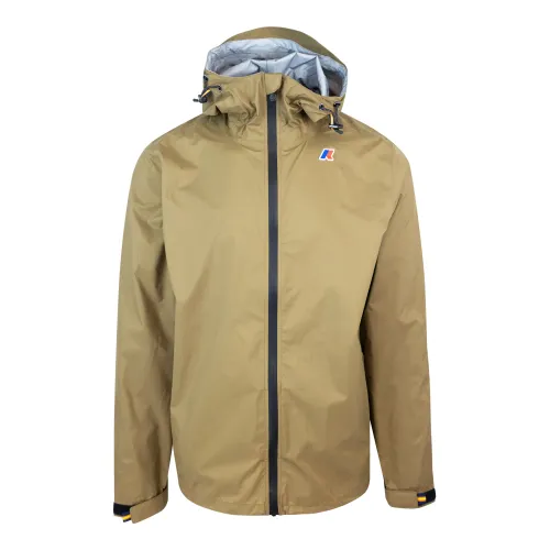 K-Way , Ultra-Light Waterproof Windproof Breathable Jacket ,Brown male, Sizes: