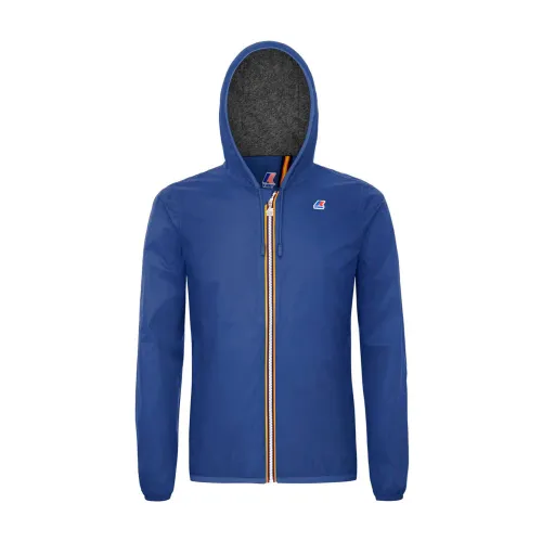 K-Way , Windproof Jacket ,Blue male, Sizes: