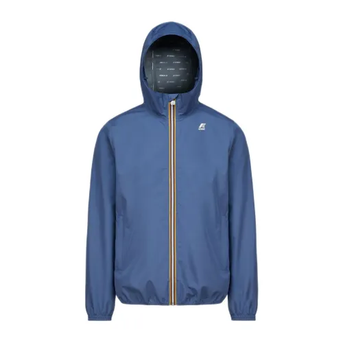 K-Way , Windproof Jacket for Men ,Blue male, Sizes: