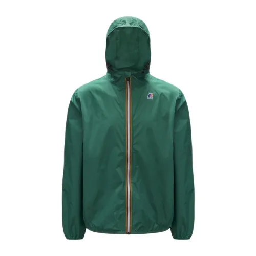 K-Way , Windproof Jacket for Men ,Green male, Sizes: