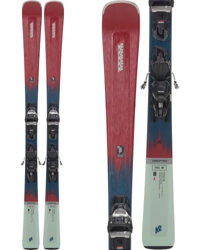 K2 Disruption 76C W Women's Skis + ER3 10 Compact Quikclik Bindings 2024 149cm