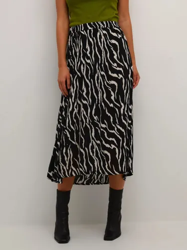 KAFFE Amber High Waisted Midi Skirt, Black/Antique - Black/Antique - Female
