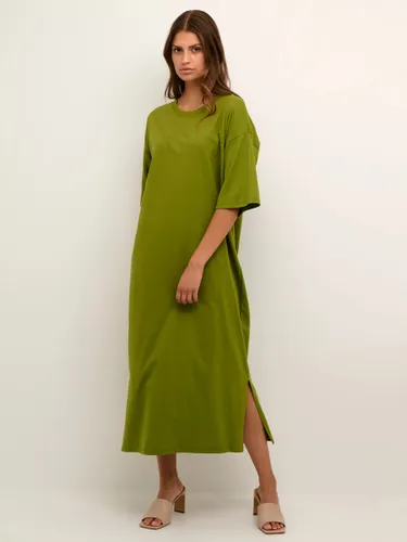 KAFFE Edna Casual Fit T-Shirt Midi Dress - Calla Green - Female