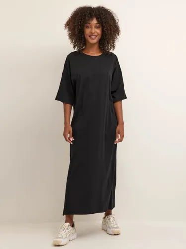 KAFFE Edna Cotton Maxi T-Shirt Dress - Black Deep - Female