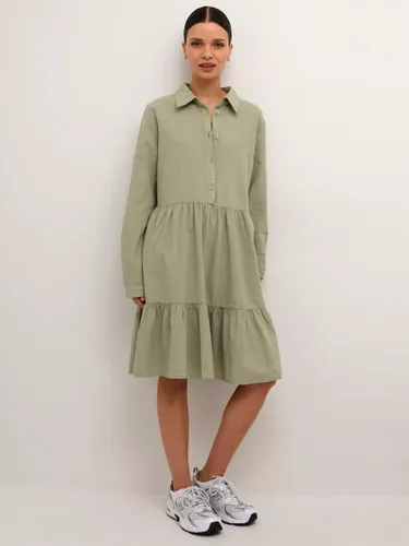 KAFFE Naya Tiered Shirt Dress - Seagrass - Female