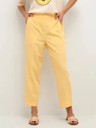 KAFFE Sakura Cropped Trousers, Yellow - Yellow - Female