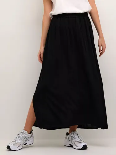 KAFFE Sally Amber Maxi A-Line Skirt, Deep Black - Deep Black - Female