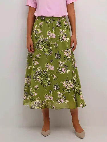 KAFFE Vita High Waisted A-Line Fit Skirt, Flower Print - Flower Print - Female