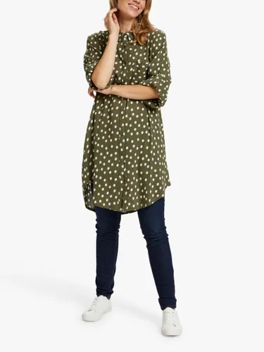 KAFFE Vivian Spot Print Shirt Dress - Grape Leaf - Female