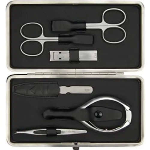 kai Beauty Care Manicure Set in Napa Leather Case with Steel Frame 6pcs Female 1 Stk.