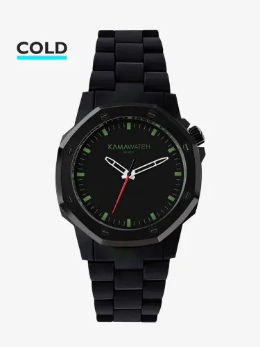 KAMAWATCH Castell Forest Black and Green Camo Plastic Bracelet Watch KWP17