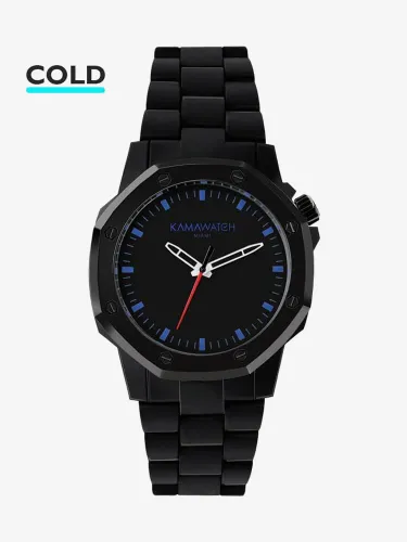 KAMAWATCH Castell Ocean Black and Blue Camo Plastic Bracelet Watch KWP19