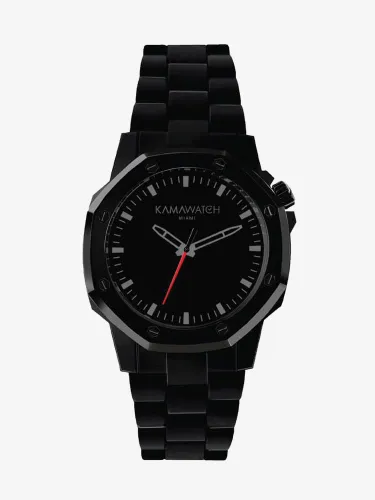 KAMAWATCH Limited Edition Fix Space Black Plastic Bracelet Watch KWPF31