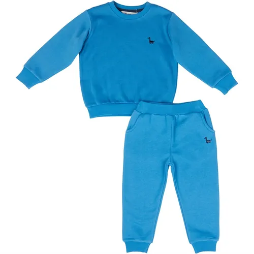 Kangaroo Poo Infant Boys Sweatshirt And Joggers Set Cendre Blue