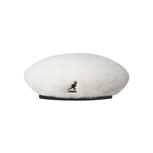 Kangol , Flat Brim Hats with Synthetic Leather Trim ,White female, Sizes: