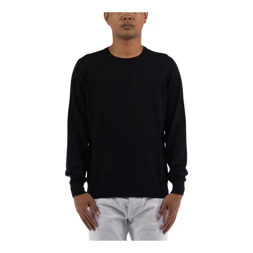 Kangra , Creweck Sweater ,Black male, Sizes: