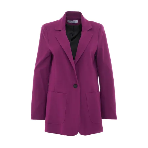 Kaos , Blazer Oi1Co012 22 ,Purple female, Sizes: