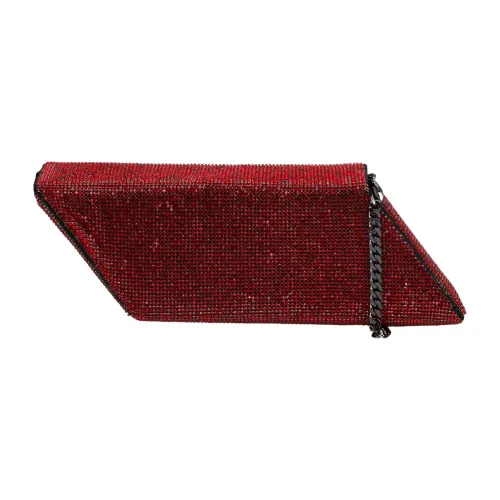 Kara , Crystal Embellished Clutch Bag ,Red female, Sizes: ONE SIZE