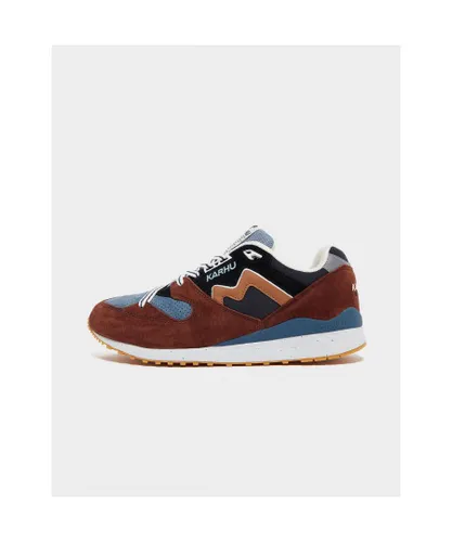 Karhu Mens Synchron Classic Orienteering Trainers in Brown Leather