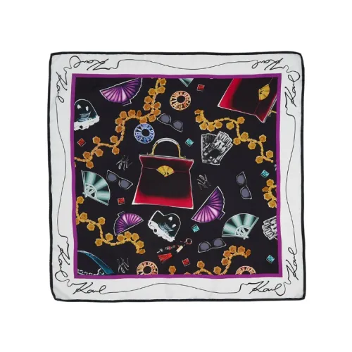 Karl Lagerfeld , Archive Print Scarf ,Multicolor female, Sizes: ONE