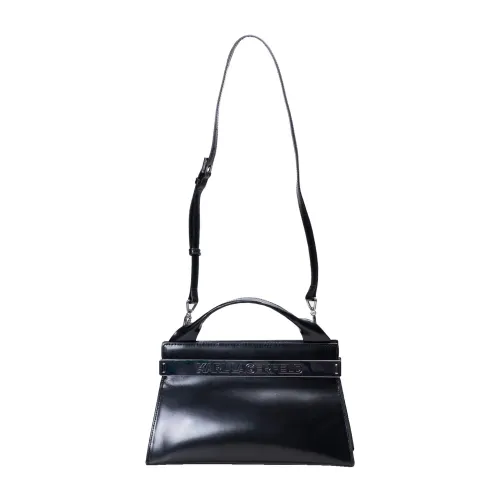 Karl Lagerfeld , Black Retro Top Handle Bag ,Black female, Sizes: ONE SIZE