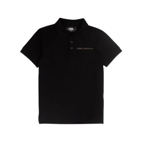 Karl Lagerfeld , Classic Logo Polo Shirt ,Black male, Sizes: