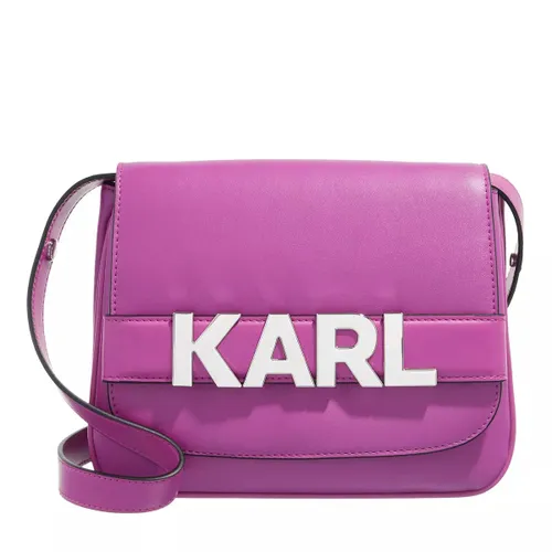 Karl Lagerfeld Crossbody Bags - K/Letters Flap Crossbody - violet - Crossbody Bags for ladies