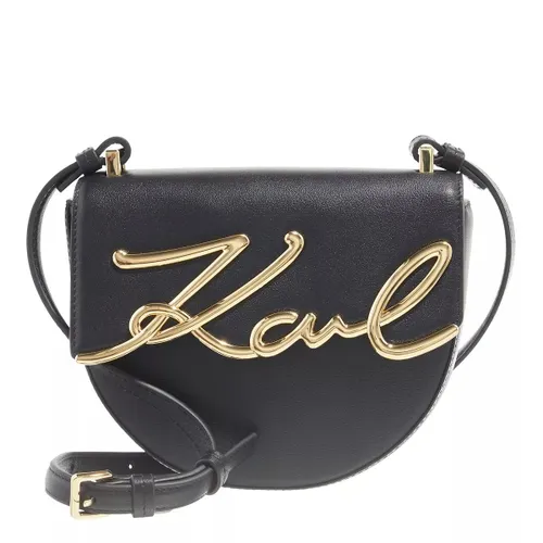 Karl Lagerfeld Crossbody Bags - Signature Sm Saddle Bag - black - Crossbody Bags for ladies