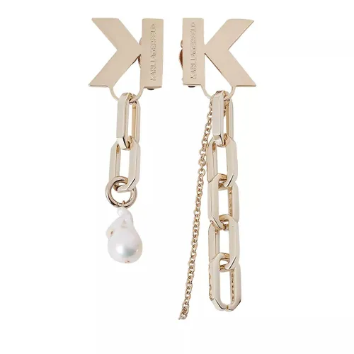 Karl Lagerfeld Earrings - K/Metall Ketten Perlen Ohrringe - gold - Earrings for ladies