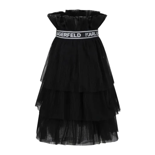 Karl Lagerfeld , Elegant Black Tulle Skirt ,Black female, Sizes: